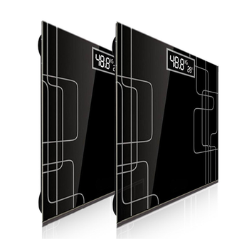 2X 180kg Electronic Talking Scale Weight Fitness Glass Bathroom Scale LCD Display image