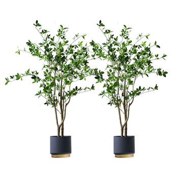 2X 120cm Green Artificial Indoor Watercress Tree Fake Plant Simulation Decorative image
