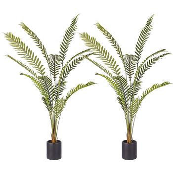 2X 240cm Artificial Green Rogue Hares Foot Fern Tree Fake Tropical Indoor Plant Home Office Decor image
