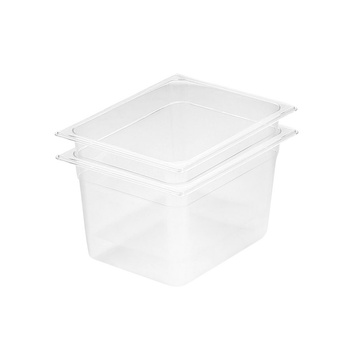 200mm Clear Gastronorm GN Pan 1/2 Food Tray Storage Bundle of 2 image