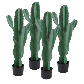 4X 70cm Green Artificial Indoor Cactus Tree Fake Plant Simulation Decorative 5 Heads image