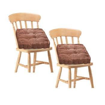 2X Coffee Square Cushion Soft Leaning Plush Backrest Throw Seat Pillow Home Office Decor image