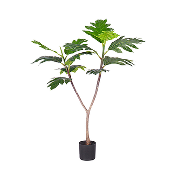 90cm Artificial Natural Green Split-Leaf Philodendron Tree Fake Tropical Indoor Plant Home Office Decor image