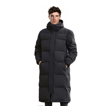 abbee Black Large Winter Hooded Overcoat Long Jacket Stylish Lightweight Quilted Warm Puffer Coat image