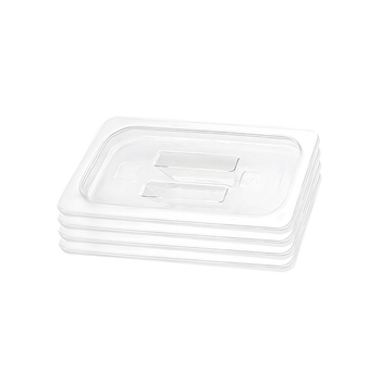 Clear Gastronorm 1/3 GN Lid Food Tray Top Cover Bundle of 4 image
