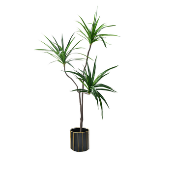 180cm Green Artificial Indoor Brazlian Iron Tree Fake Plant Decorative 3 Heads image
