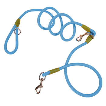 220cm Multifunction Hands-Free Rope Pet Cat Dog Puppy Double Ended Leash for Walking Training Tracking Obedience Blue image