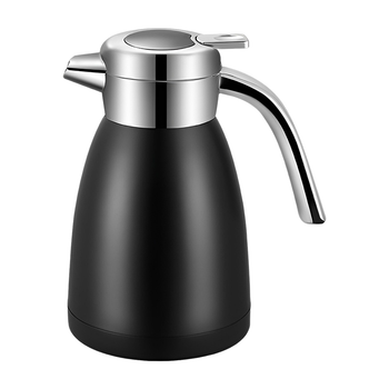 2.2L Stainless Steel Kettle Insulated Vacuum Flask Water Coffee Jug Thermal Black image