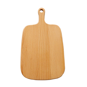 26cm Brown Rectangle Wooden Serving Tray Chopping Board Paddle with Handle Home Decor image