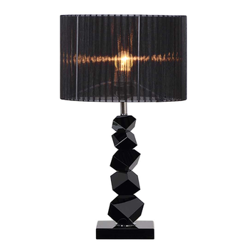 60cm Black Table Lamp with Dark Shade LED Desk Lamp image