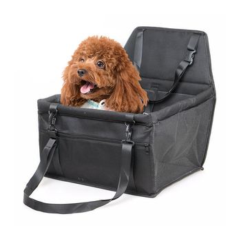 Waterproof Pet Booster Car Seat Breathable Mesh Safety Travel Portable Dog Carrier Bag Black image