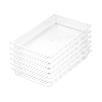 65mm Clear Gastronorm GN Pan 1/1 Food Tray Storage Bundle of 6 image