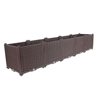 200cm Raised Planter Box Vegetable Herb Flower Outdoor Plastic Plants Garden Bed Deepen image