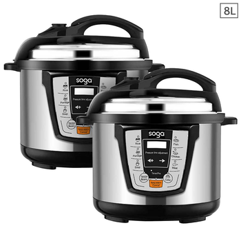2X Electric Stainless Steel Pressure Cooker 8L 1600W Multicooker 16 image