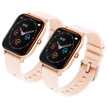 2X Waterproof Fitness Smart Wrist Watch Heart Rate Monitor Tracker P8 Gold image
