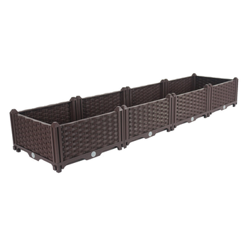 160cm Raised Planter Box Vegetable Herb Flower Outdoor Plastic Plants Garden Bed image