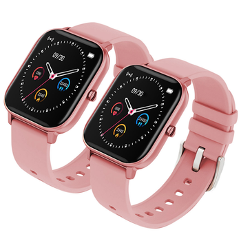 2X Waterproof Fitness Smart Wrist Watch Heart Rate Monitor Tracker P8 Pink image