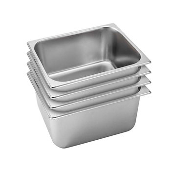 4X Gastronorm GN Pan Full Size 1/2 GN Pan 20cm Deep Stainless Steel Tray image