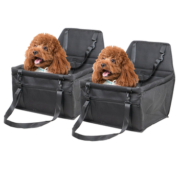 2X Waterproof Pet Booster Car Seat Breathable Mesh Safety Travel Portable Dog Carrier Bag image