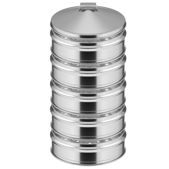 5 Tier 25cm Stainless Steel Steamers With Lid Work inside of Basket Pot Steamers image