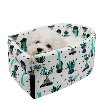 Car Central Control Nest Pet Safety Travel Bed Dog Kennel Portable Washable Pet Bag White image