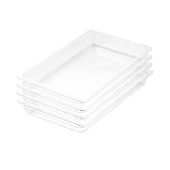 65mm Clear Gastronorm GN Pan 1/1 Food Tray Storage Bundle of 4 image