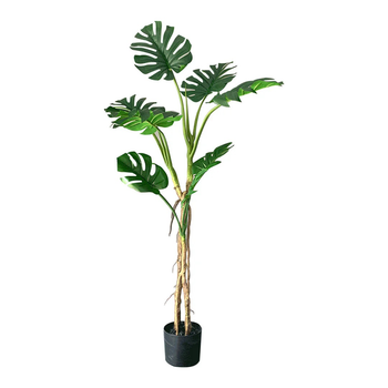 160cm Tropical Monstera Palm Artificial Plant Tree, Real Touch Technology, with UV Protection image