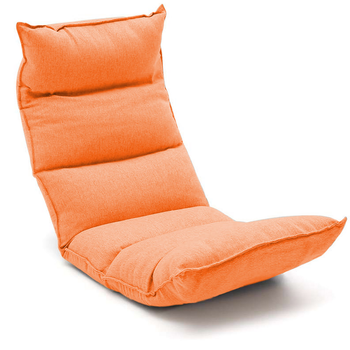 Foldable Tatami Floor Sofa Bed Meditation Lounge Chair Recliner Lazy Couch Orange image
