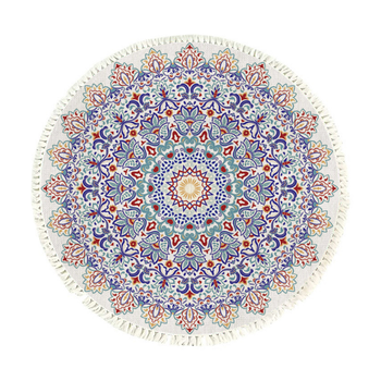120cm Mandala Round Area Thick Anti-slip Doormat, Home Decor image