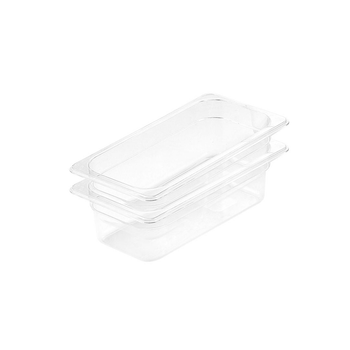100mm Clear Gastronorm GN Pan 1/3 Food Tray Storage Bundle of 2 image