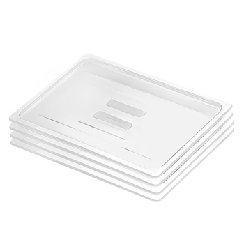 Clear Gastronorm 1/1 GN Lid Food Tray Top Cover Bundle of 4 image