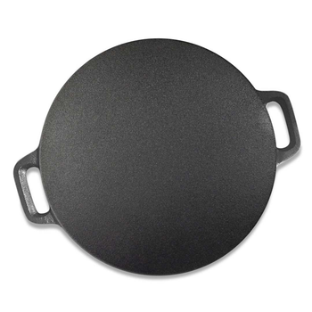 37cm Cast Iron Induction Crepes Pan Baking Cookie Pancake Pizza Bakeware image