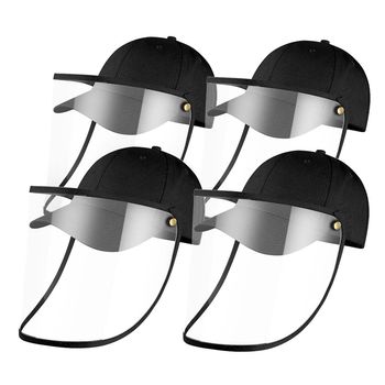 4X Outdoor Protection Hat Anti-Fog Pollution Dust Protective Cap Full Face HD Shield Cover Kids Black image