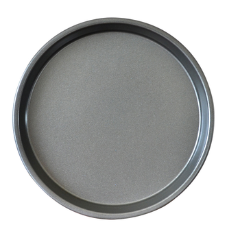 8-inch Round Black Steel Non-stick Pizza Tray Oven Baking Plate Pan image