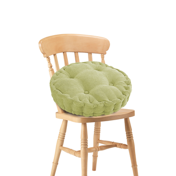 Green Round Cushion Soft Leaning Plush Backrest Throw Seat Pillow Home Office Decor image