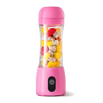 380ml Portable Mini USB Rechargeable Handheld Fruit Mixer Juicer Pink image