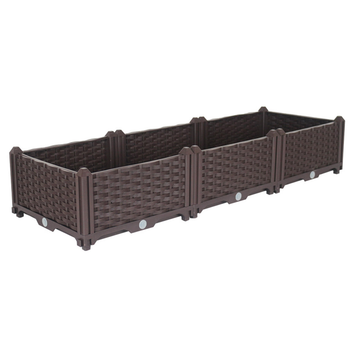 120cm Raised Planter Box Vegetable Herb Flower Outdoor Plastic Plants Garden Bed image