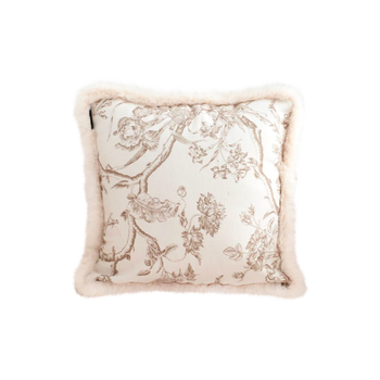 50cm Light Luxury French Style Printed Plush Pillow Set Throw Pillow image