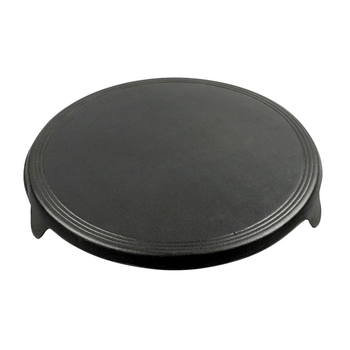 33CM Reversible Round Cast Iron Crepes Pan Baking Cookie Pancake Pizza Bakeware image
