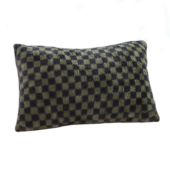 30cm Urban Light Luxury Dark Green Checkered Lumbar Throw Pillow image