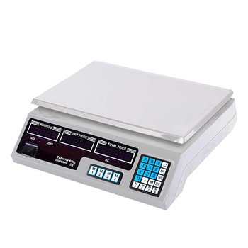 40kg Digital Commercial Kitchen Scales Shop Electronic Weight Scale Food White image