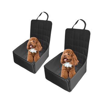 2X Black Car Pet Sitting Bag Breathable Safety Travel Portable Carrier Pouch Travel Essentials image