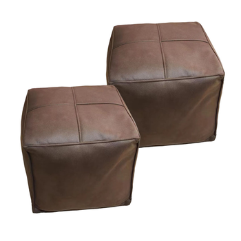 2X 40cm Premium Leather Pillow with Soft EPP Particle Insert for Ultimate Comfort Home Decor image