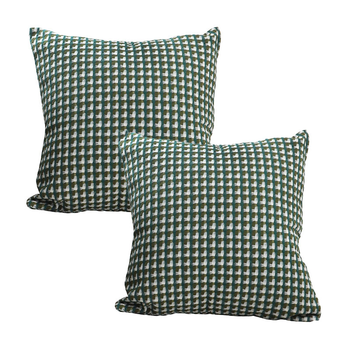 2X 45cm Subtle Green Foliage Pillow SquareThrow pillow image