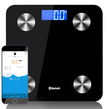 Wireless Bluetooth Digital Body Fat Scale Bathroom Health Analyser Weight Black image