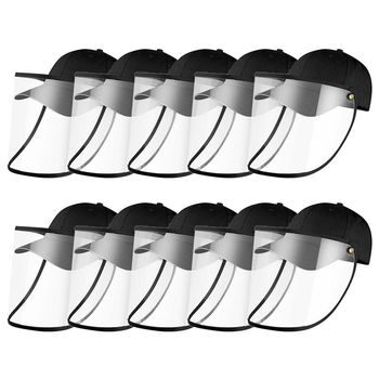 10X Outdoor Protection Hat Anti-Fog Pollution Dust Protective Cap Full Face HD Shield Cover Adult Black image