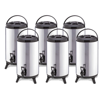 6X 16L Portable Insulated Cold/Heat Coffee Tea Beer Barrel Brew Pot With Dispenser image