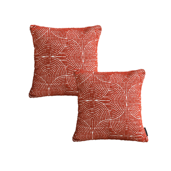 2X 50Cm Orange Oversized Pillow Perfect Cinnabar Outdoor/Indoor Lumbar Throw Pillow image