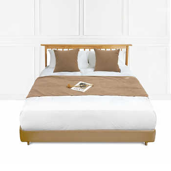 1.8m Bed Light Brown Vintage Scarf Runner Bedding Tail Pad Flag For Home Hotel Set of 3 image