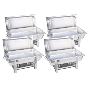 4X Stainless Steel Chafing Single Tray Catering Dish Food Warmer image